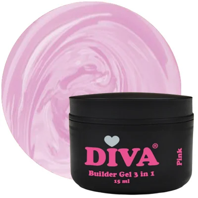 diva builder gel pink low heat