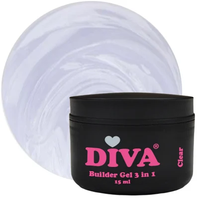diva builder gel clear 3-in1 low heat