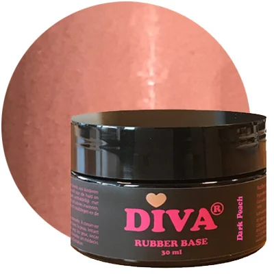diva rubberbase dark peach pot 30ml