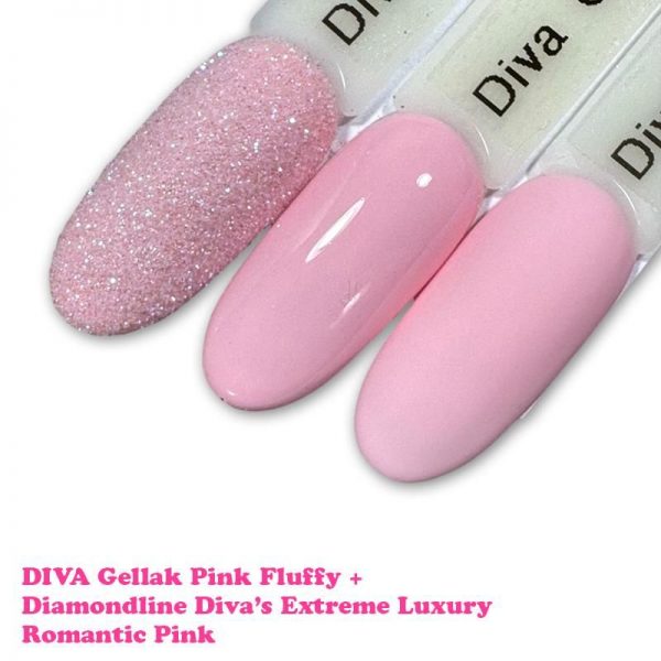 Diva Gelpolish Pink Fluffy en romantic pink glitter