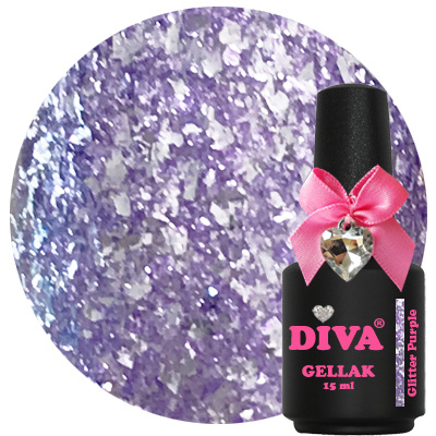 Diva gellak glamour diamonds glitter purple