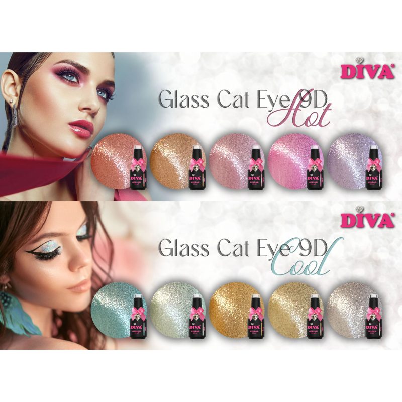 Diva Gellak Glass Cat Eye 9D Hot & Cool