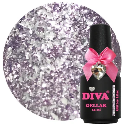 diva gellak glamour diamond glitter lilac